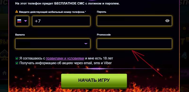 Куда вводить промокод
